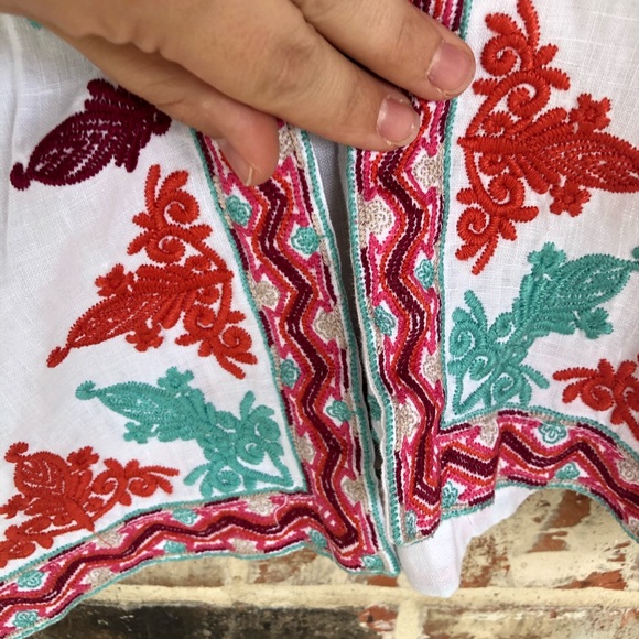 Johnny Was Embroidered Sleeveless Pocket Kimono L - Picture 9 of 16